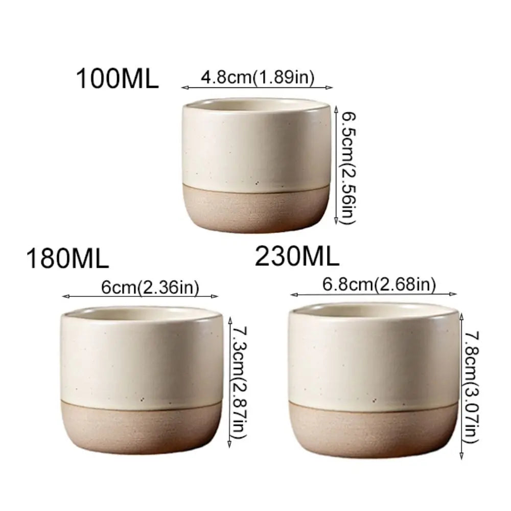 Water Cup Retro Vintage Coffee Mug Japanese-style Minimalist Matcha Cup Ceramic Tea Cup Restaurant