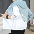 Men's Hooded Sun Protection Clothing Fashion Summer Thin Ice Silk Hiking Jacket Outdoor Sun Shade Coat UV Protection Windbreaker