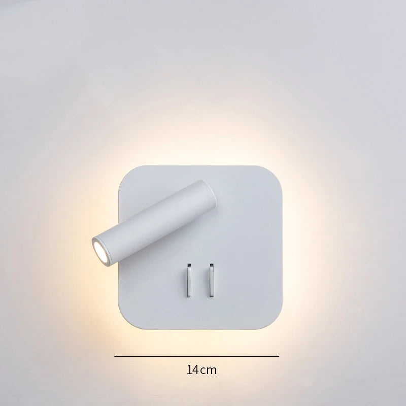 Turnable Led Wall Light With Switch Reading Lamp Bedroom Living Room Wall Lamp Desk Lamp Lighting Fixture AC85-265V