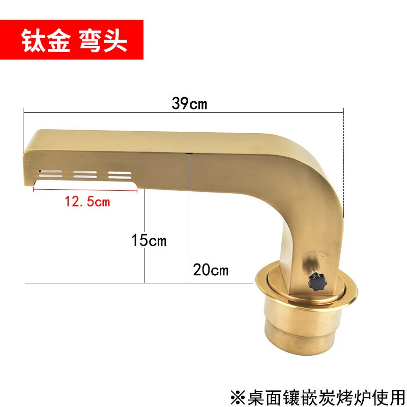 Commercial Heavy-Duty Stainless Steel BBQ Ventilation System Kit with 100mm Smokeless Exhaust Duct for Indoor And Outdoor Use