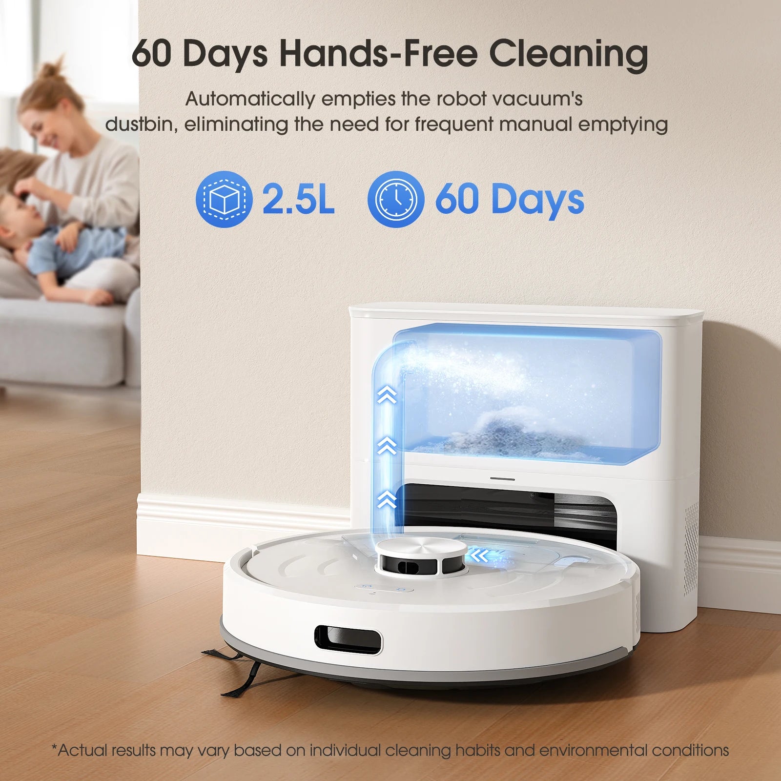 Lubluelu L20Max Self-Emptying 3-in-1 Robot Vacuum Mop - 6000Pa Suction LiDAR Navigation Large Dust Bag Hands-Free 120min Runtime
