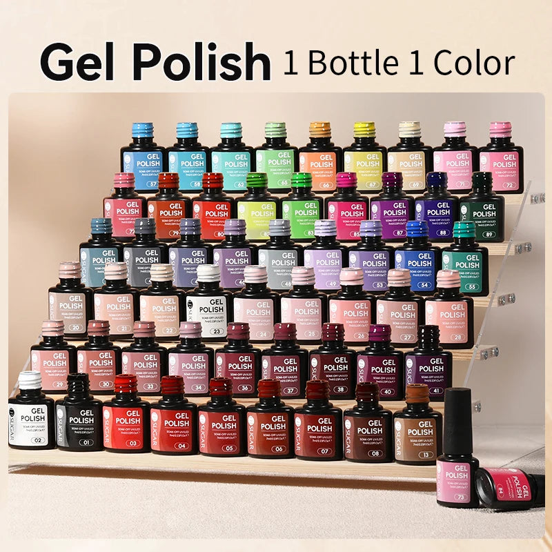 UR SUGAR 7ML Valentine’s Day Gel Nail Polish 107 Colors Classic Black Red Glitter Semi Permanent Autumn Soak Off UV Gel Varnish