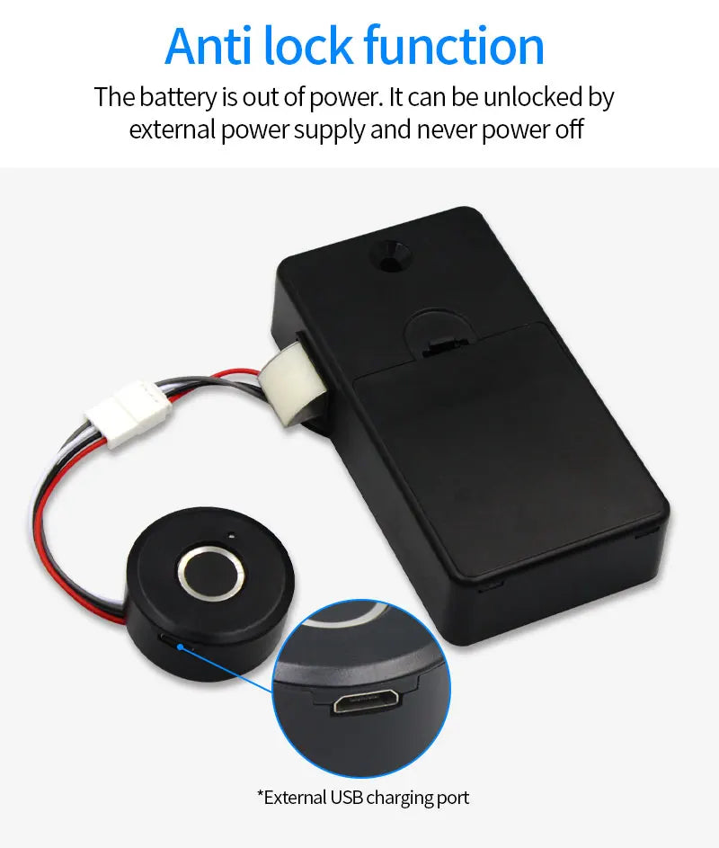 Smart Biometric Fingerprint Home File Drawer Cabinet Lock Keyless Invisible Furniture Wardrobe Electronic Locks Emergency Charge