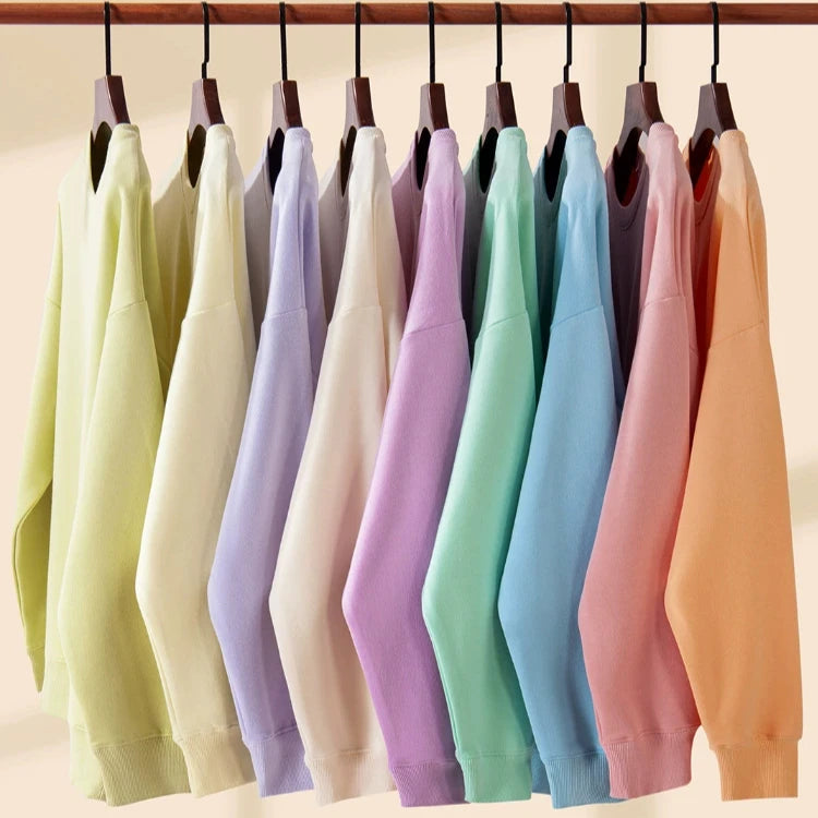 Spring Oversize Sweatshirts for Women O Neck Cotton Solid Hoodie Long Sleeve Tops Loose Women's Pullovers Fashion Streetwear