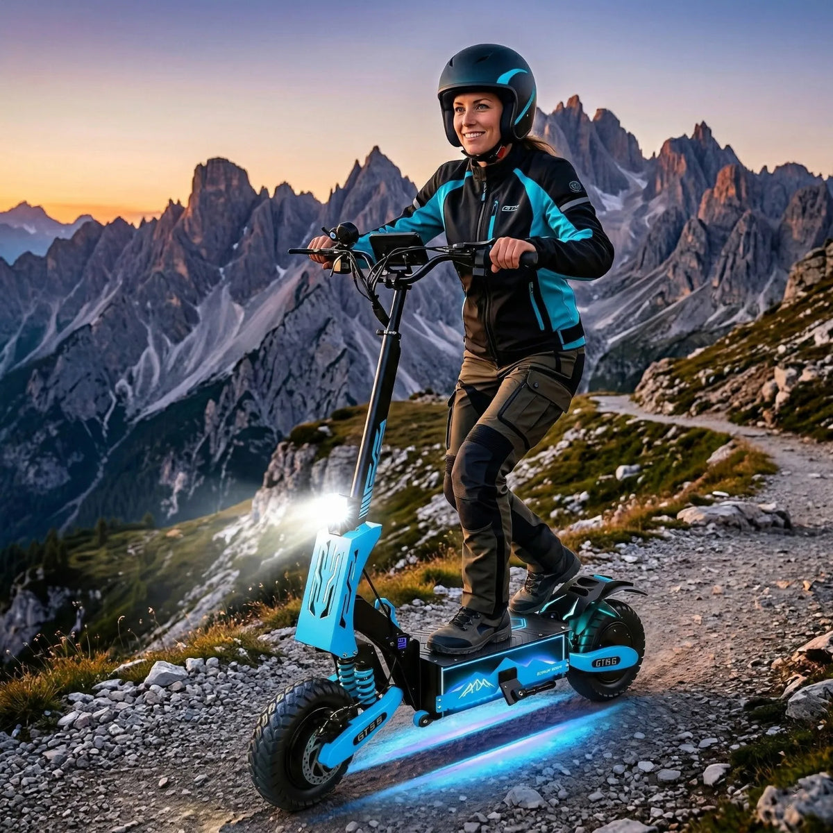 Dual Motor Off Road Electric Scooter for Adults 5600W 50MPH 43Miles Escooter