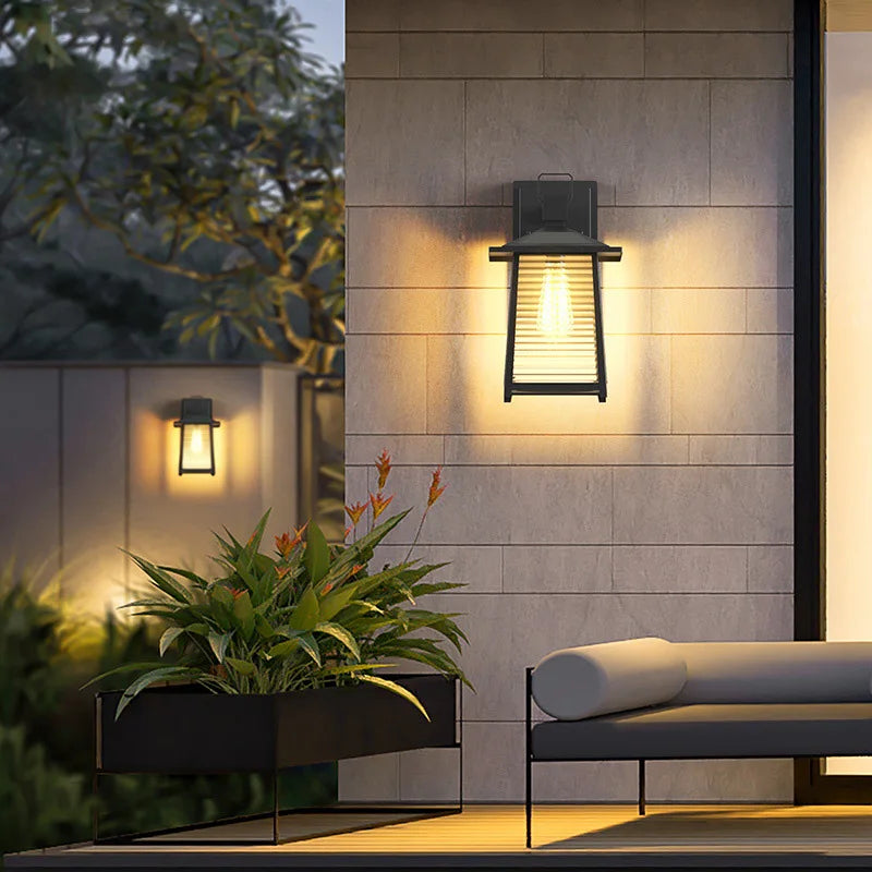 Outdoor Waterproof Garden Courtyard Lights, Outdoor Villa Corridors, Balconies, Doors, Exterior Walls, Wall Lights