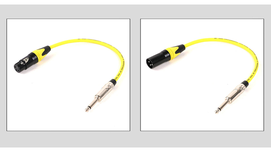 1PC 1/4 Inch (6.35mm) TS Jack to XLR Female/Male Microphone Audio Cable Unbalanced 3Pin XLR to Quarter Inch Mono Plug Mic Cord