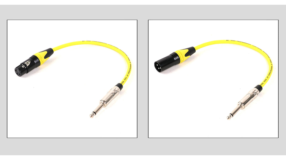 1PC 1/4 Inch (6.35mm) TS Jack to XLR Female/Male Microphone Audio Cable Unbalanced 3Pin XLR to Quarter Inch Mono Plug Mic Cord