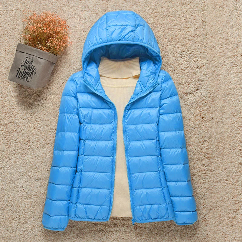 Down Jacket Women Coat Autumn Winter 2022 Spring Jackets for Warm Quilted Parka Ladies and Light 2021 Female Ultralight Hooded
