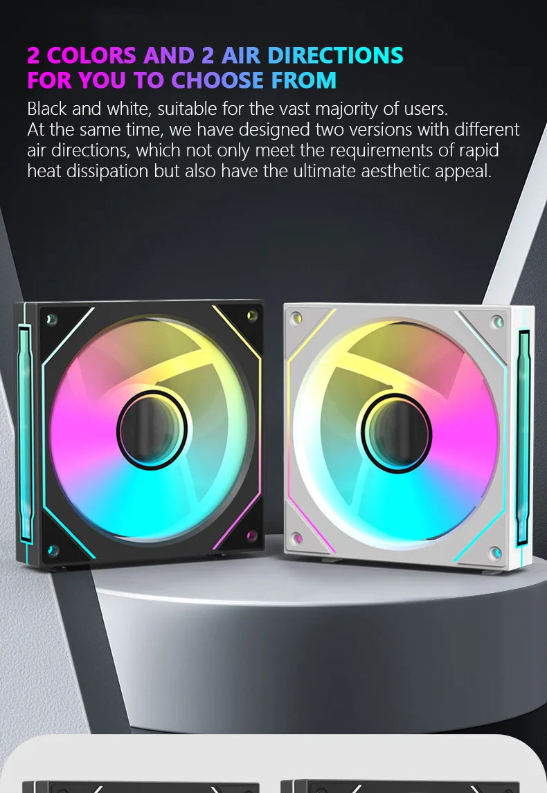 JUMPEAK MX120 240mm 360mm Modular Stackable Splicing PC 120mm Case Cooling Fan ARGB Infinite Mirror For Computer Water Cooler