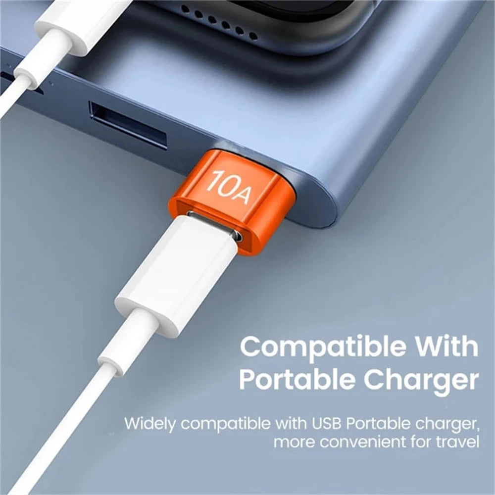 6pcs 10A OTG USB 3.0 To Type C Adapter USB Female To Type c Male Fast Charging Converter USB to Type C OTG For Xiaomi Laptop PC