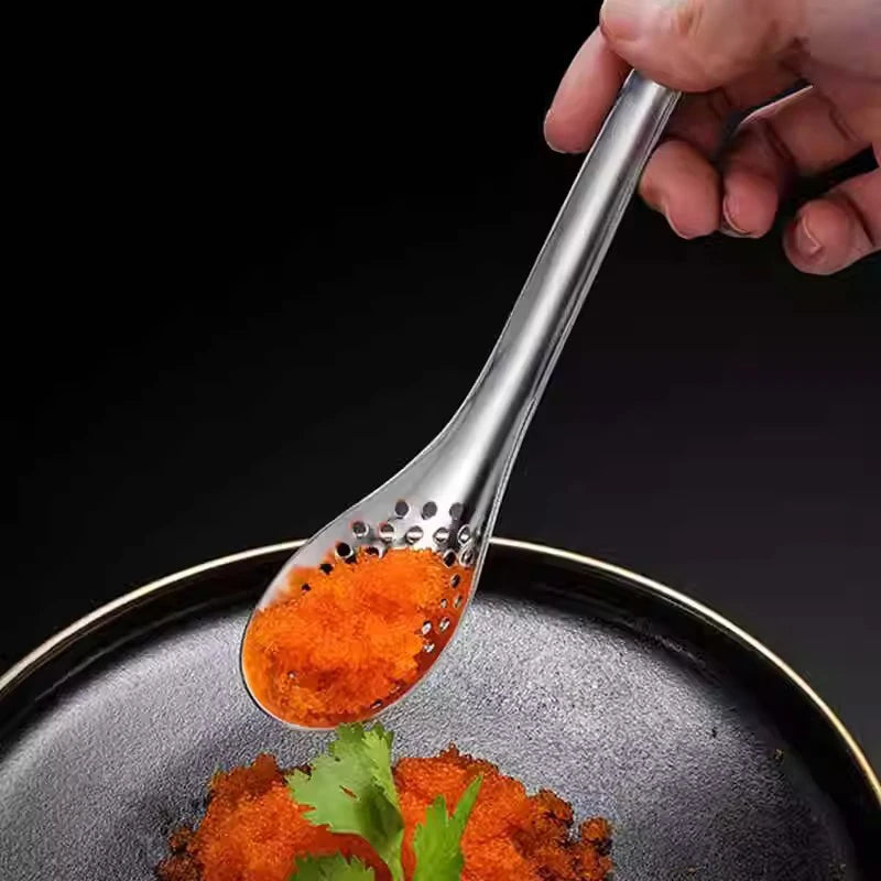 Kitchen Stainless Steel Spoon With Holes Cuisine Caviar Builder Roe Sauce Strainer Spoon Durable Kitchen Cooking Gadgets