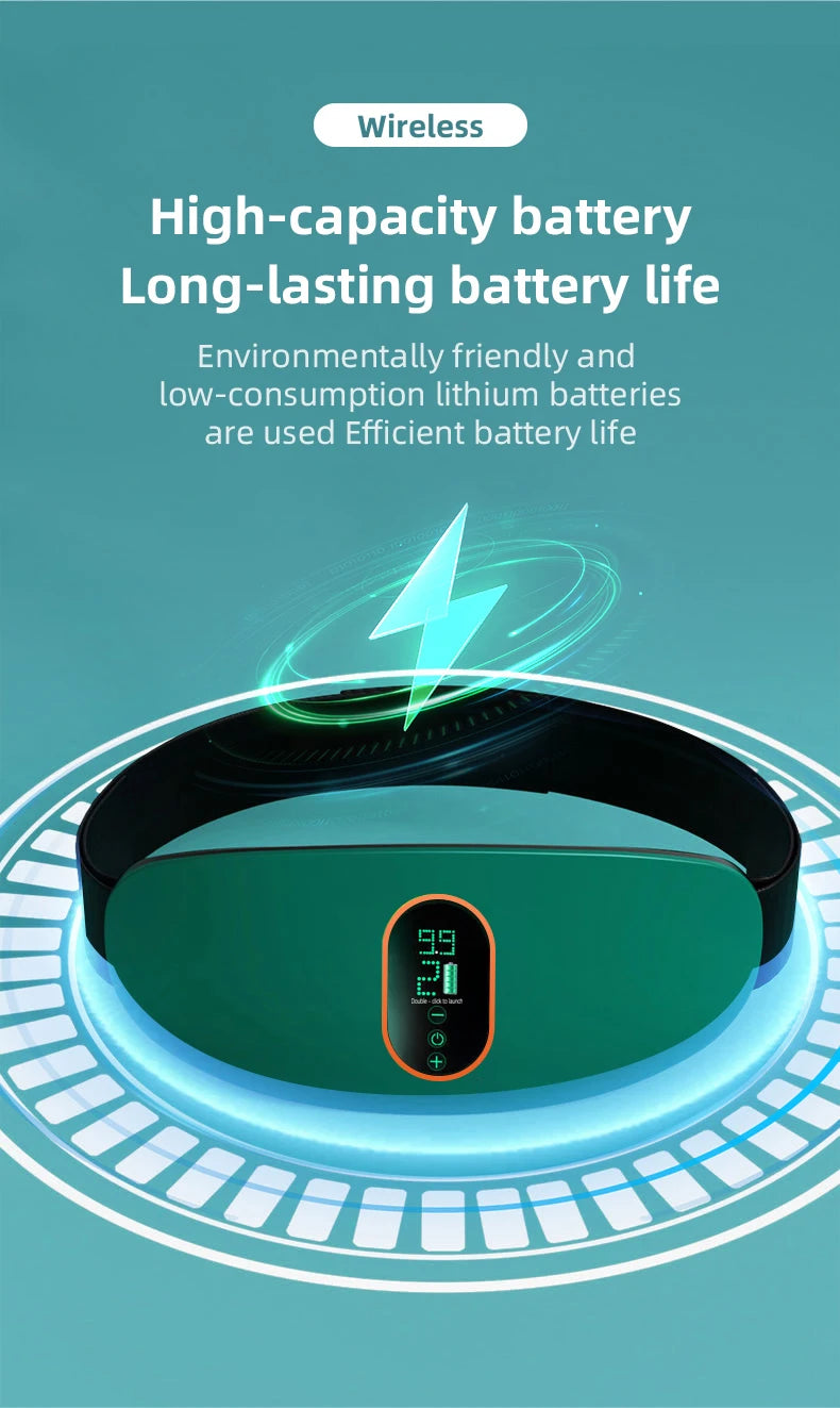 EMS Waist Abdominal Massage Belt Heating & Vibrating Slimming Fat Burner for Body Shaping Belly Back Leg Muscle Relief