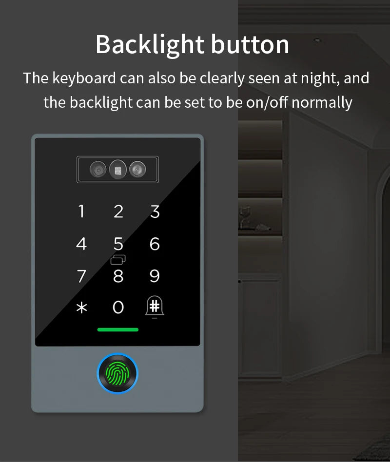 TTLOCK Home Security Visual Intercom Face Recognition Fingerprint WiFi Intelligent 13.5Hz Waterproof IP67 Access Control