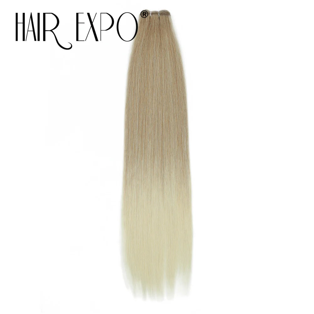 26" Bio Straight Hair Bundles Natural Soft Heat Resistant Fiber Synthetic Fiber Hair Extensions Protein Straight Hair Weave