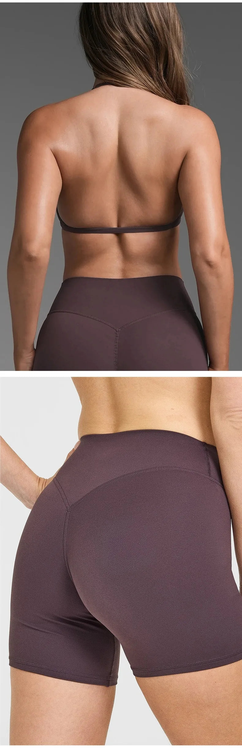 2PCS Women Yoga Set Solid Color Beautiful Back Hanging Neck Bra with Chest Pad Quick-Dry Fitness Running Shorts Yoga Set