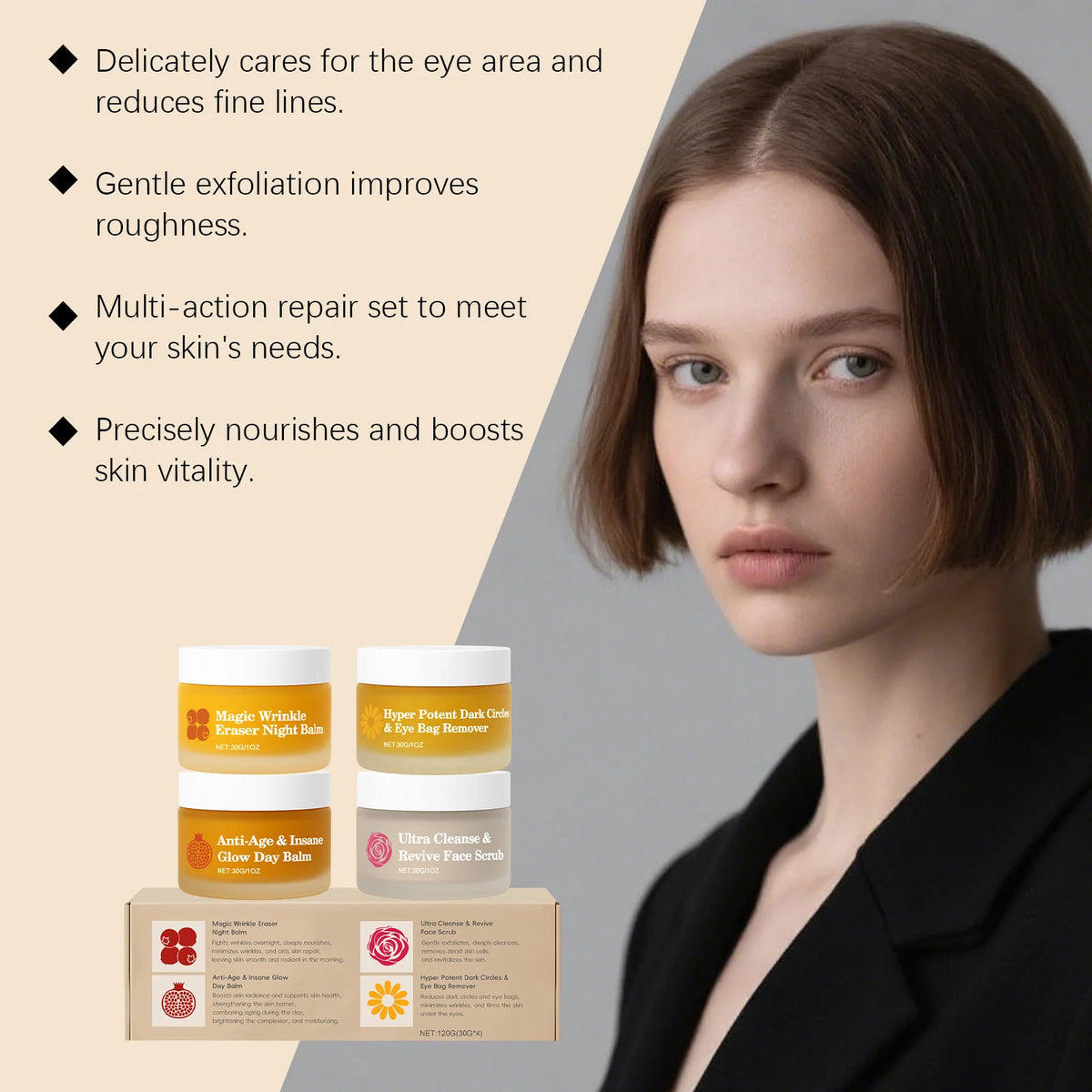 Multi Functional Day Night Set Shrink Pore Tightening Brighten Reduce Dark Circles Skin Barrier Repair Deep Nourishing Face Care