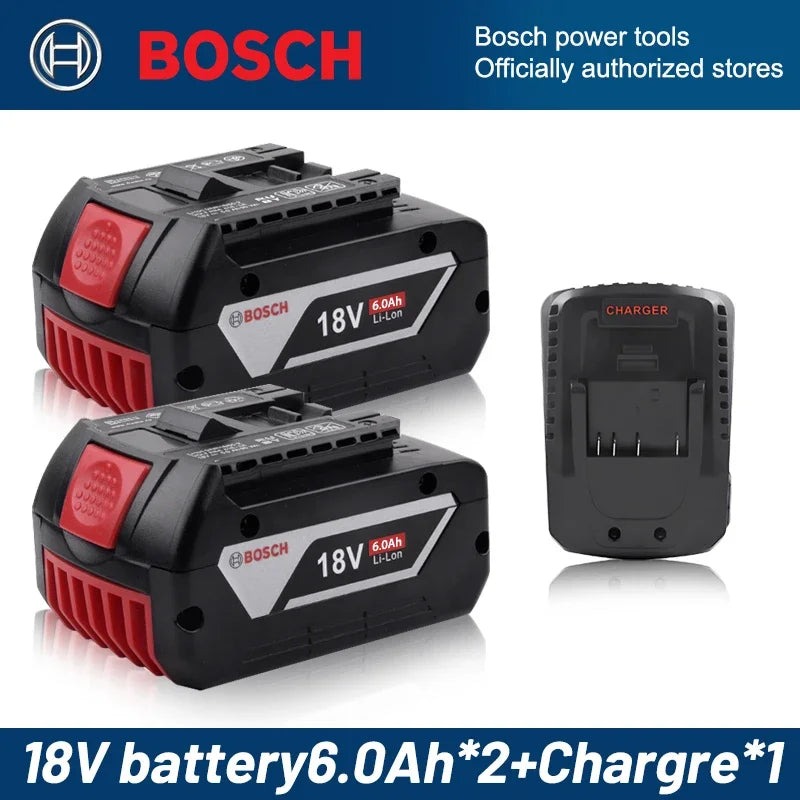 Original Bosch 18V 6.0Ah Lightweight Compact Genuine Battery, Perfect for DIY Home Repair, Fits BAT609G BAT610G GSR18V-LI Tools