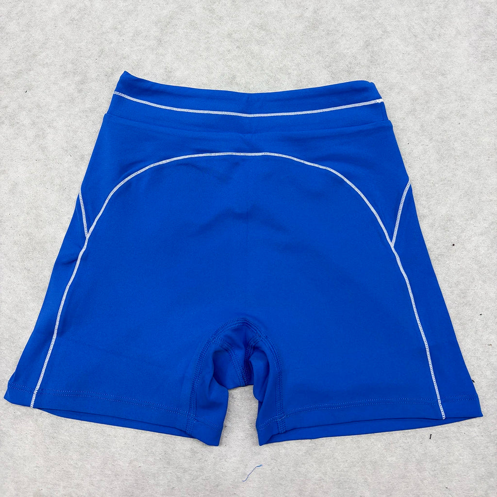 High Waist Stripe Fitness Yoga Shorts for Woman's Quick-Dry Breathable Hip-lifting Summer Gym Running Color Blocking Yoga Shorts