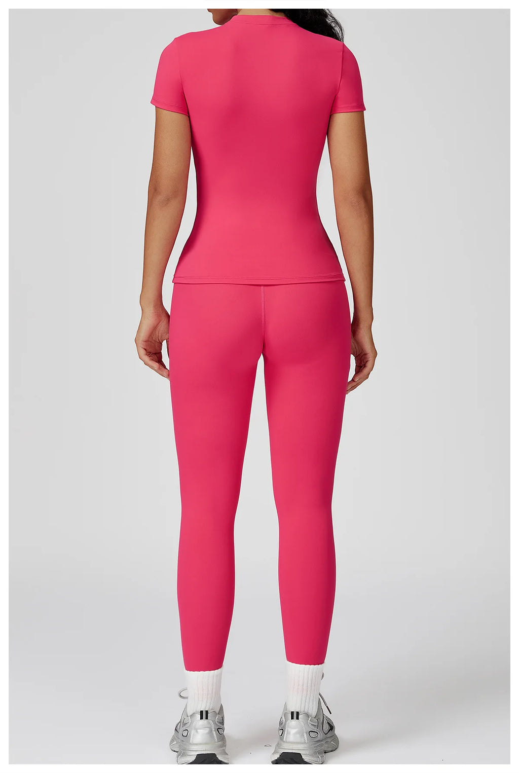 Women's High Waist Yoga Leggings Workout Pants Nylon Spandex Solid Gym Fitness Activewear