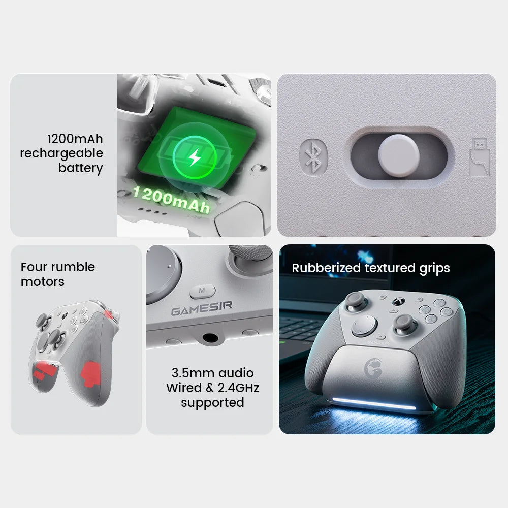 GameSir G7 Pro Wireless Controller for Xbox Series X|S, PC, iOS, Android with TMR Anti-Drift Sticks, Hall Effect Triggers, Charging Dock