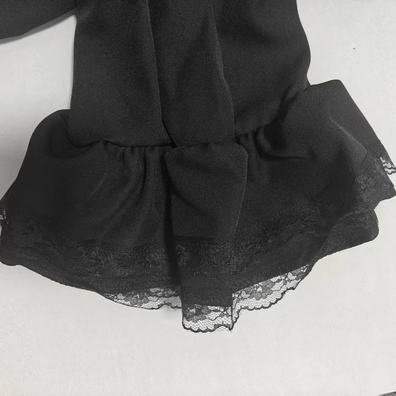 Gothic Lolita Two Piece Set with Bow, Y2K Aesthetic Flare Sleeve Mini Dress, Japanese Punk Style Party Co-ord Outfit
