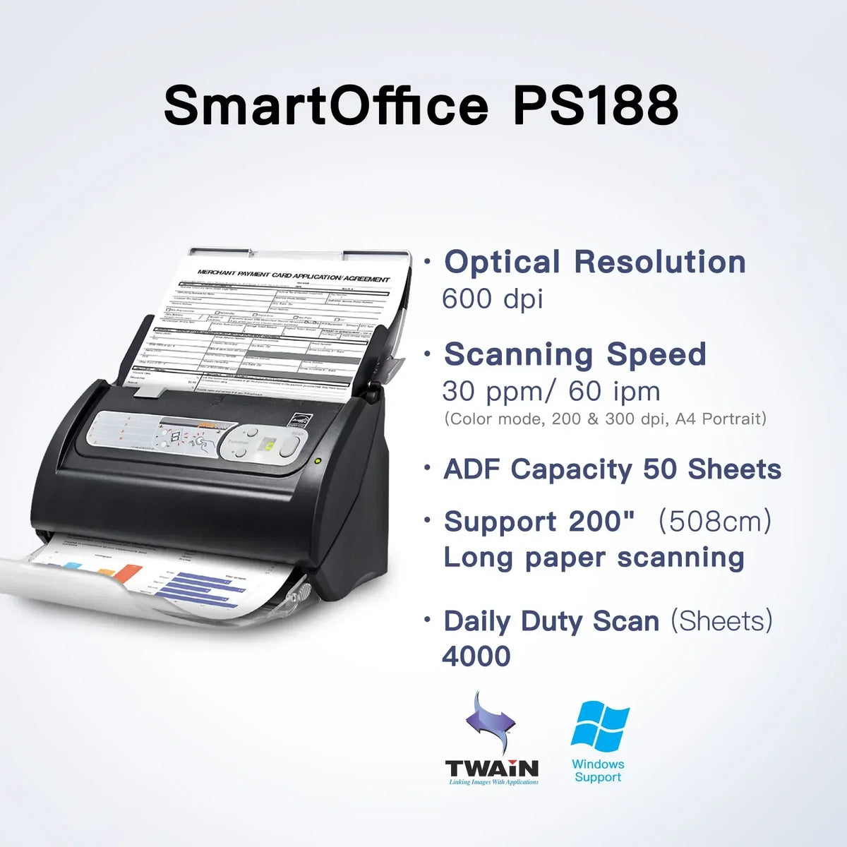 2025Document Scanner - Desktop High Speed Duplex Color Scanner , A4 / A3 Scanner OCR include