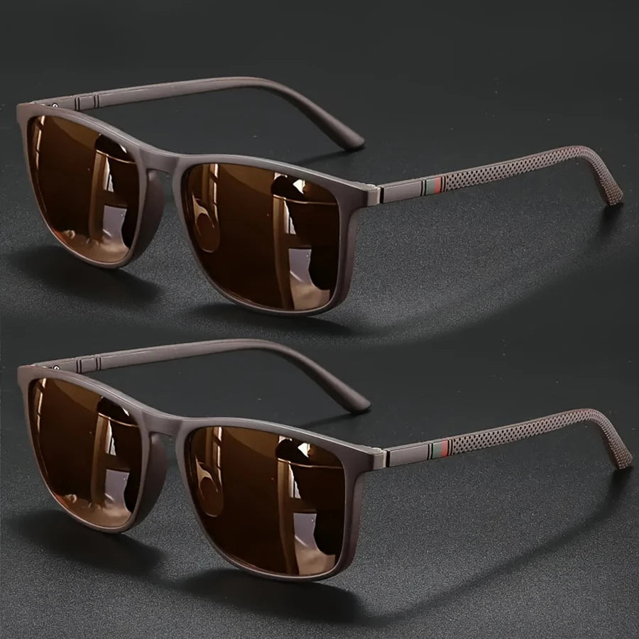 2/3pcs Luxury Square Vintage Cycling Sunglasses Men Women Fashion Travel Driving Fishing Sun Glasses Male Eyewear UV400