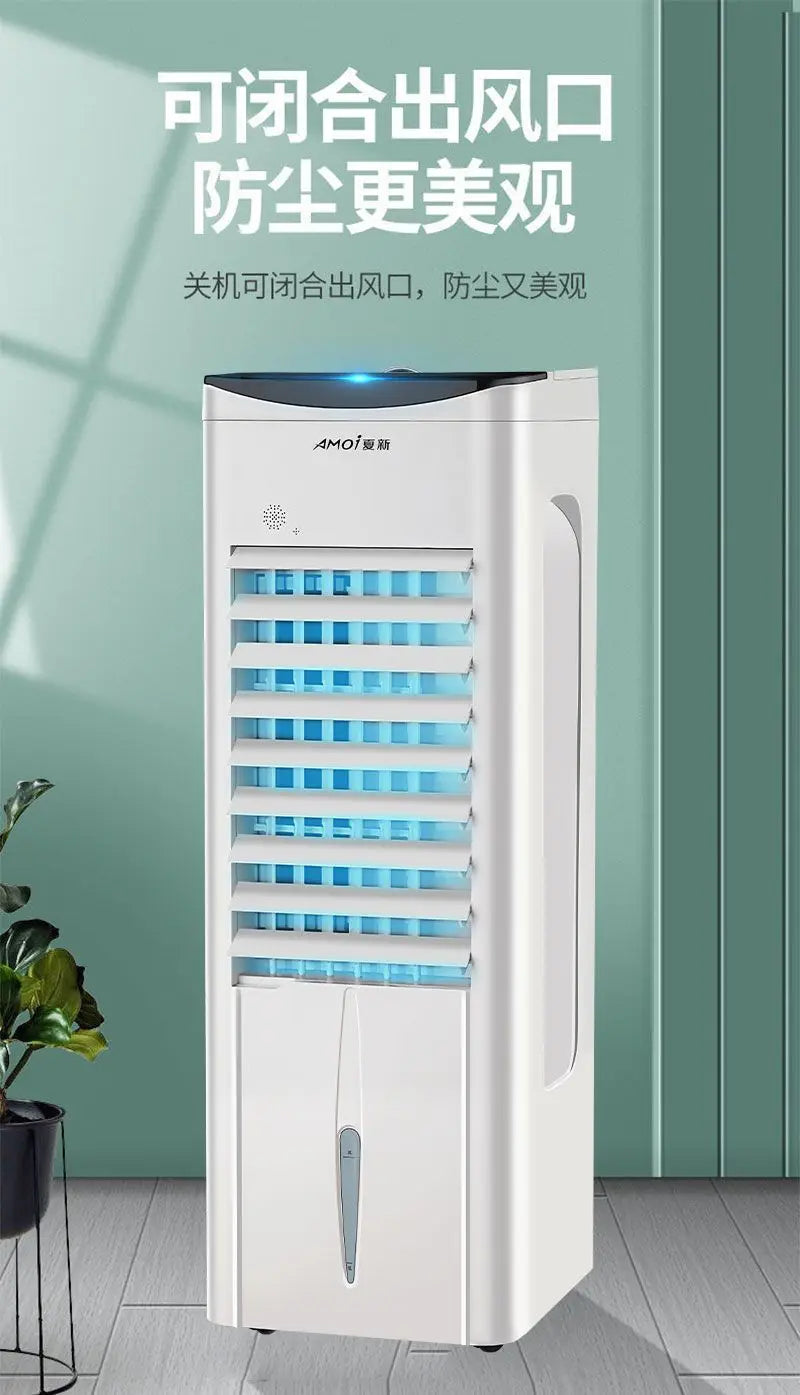 Dual-Mode Cooling Heating Fan Household Air Cooler, Compact Portable Water-Cooled Air Conditioner