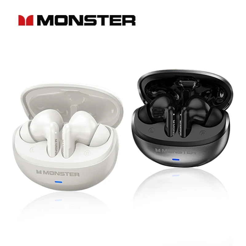 Monster MQT39 TWS Wireless Bluetooth 6.0 Earphones Hifi Stereo Earbuds Noise Reduction Headphones Gaming Sports Headset with Mic
