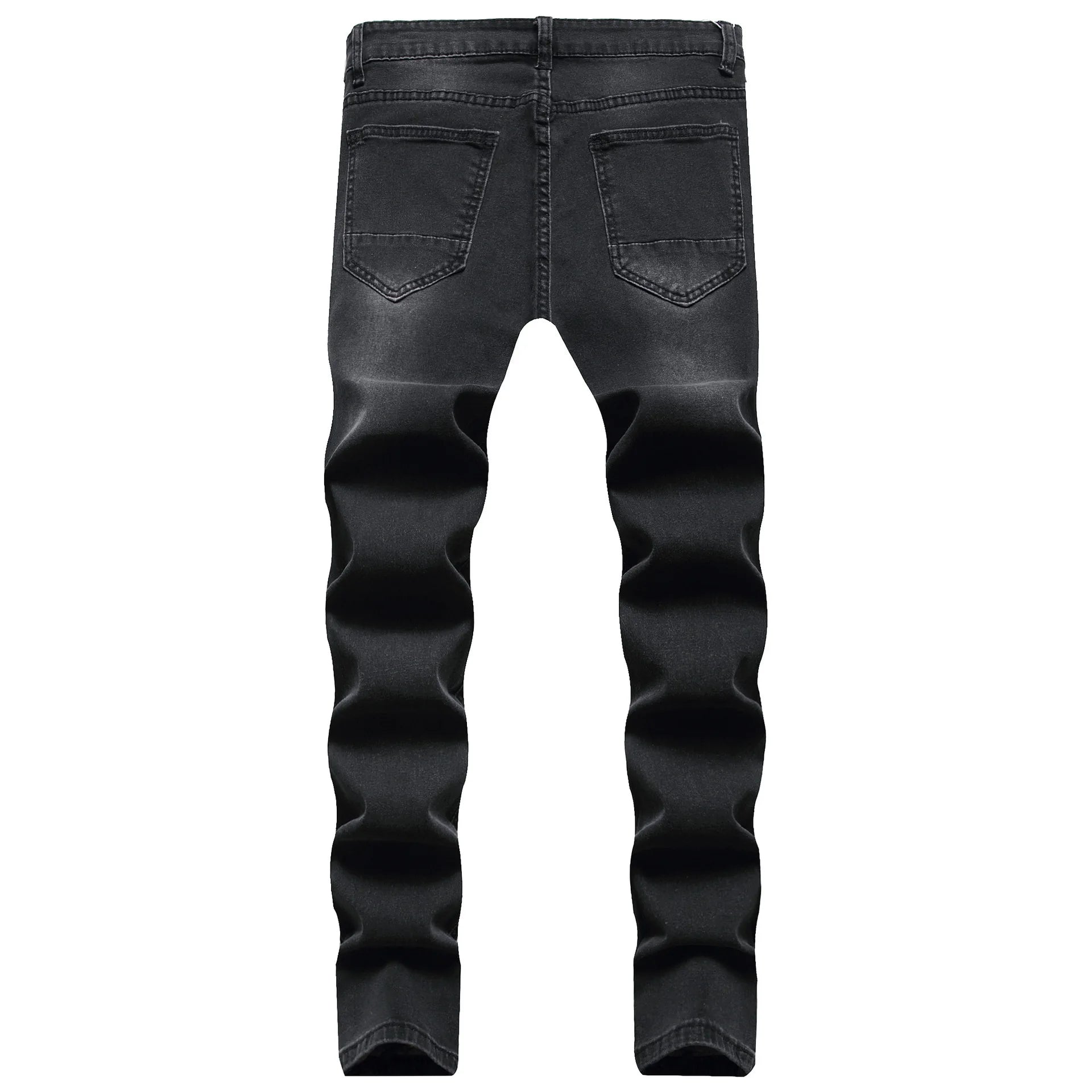 2026 Spring Summer New Men Denim Pants Casual Slim Fit Skinny Ripped Versatile Fashion Long Jeans Men