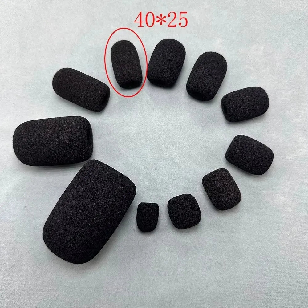 Microphone Cover Headset Replacement Foam Telephone Headphone Mic Case Microphone Windscreen Windshied Sponge 10Pcs