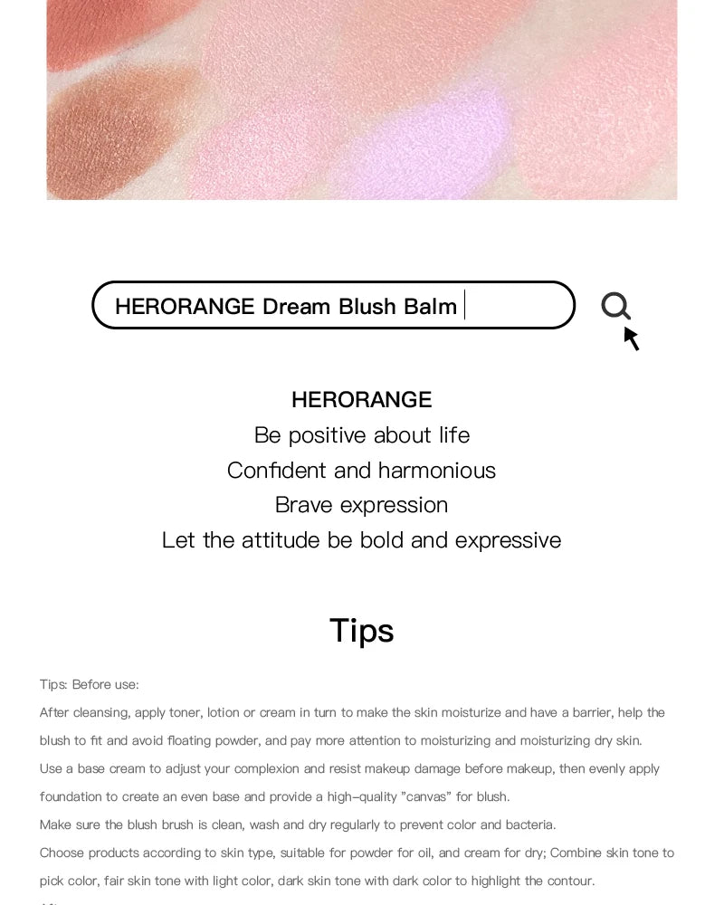 Purple Blush Cream Cheek Rouge Rose Brown Mud Palette Long-Lasting Waterproof Monochrome Brighten Face Moisturizing Blush Makeup