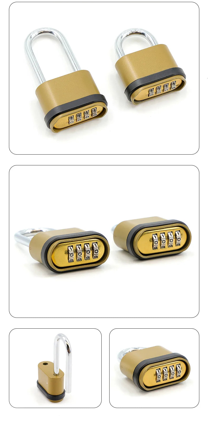 4 Digitals Code Password Combination Zinc Alloy Lock Padlock Hardware Accessories Waterproof Smart Padlock Security