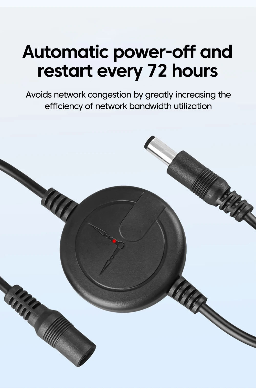 WiFi Router Reset Rebooter Automatic Restart Cable 72 Hours For WiFi Bridge/Cat/Router/Repeater Rebooter Off Reset Control Line