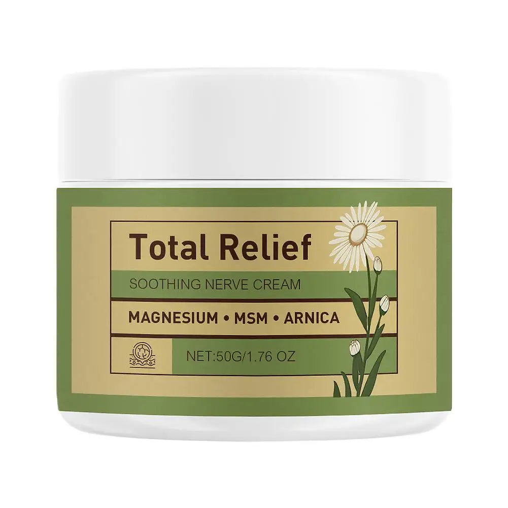 Natural Nerve Relief Cream With Magnesium Arnica Gentle Plant-Based Body Butter For Soothing Skin Care