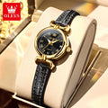 OLEVS 5645 New Women Watches Elegant Original Date Quartz Wristwatch Waterproof Luminous Watches For Woman Leather Strap Watch