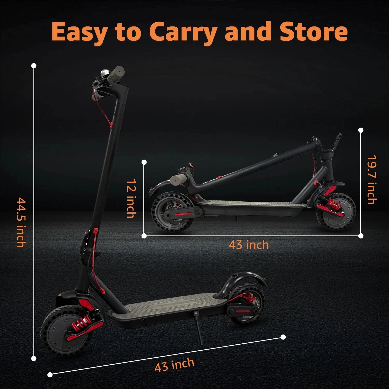 Foldable Smart Electric Scooter for Commuting 36V 500W Motor Escooter 25 Miles Long Range Smart Adult Electric Scooter for APP