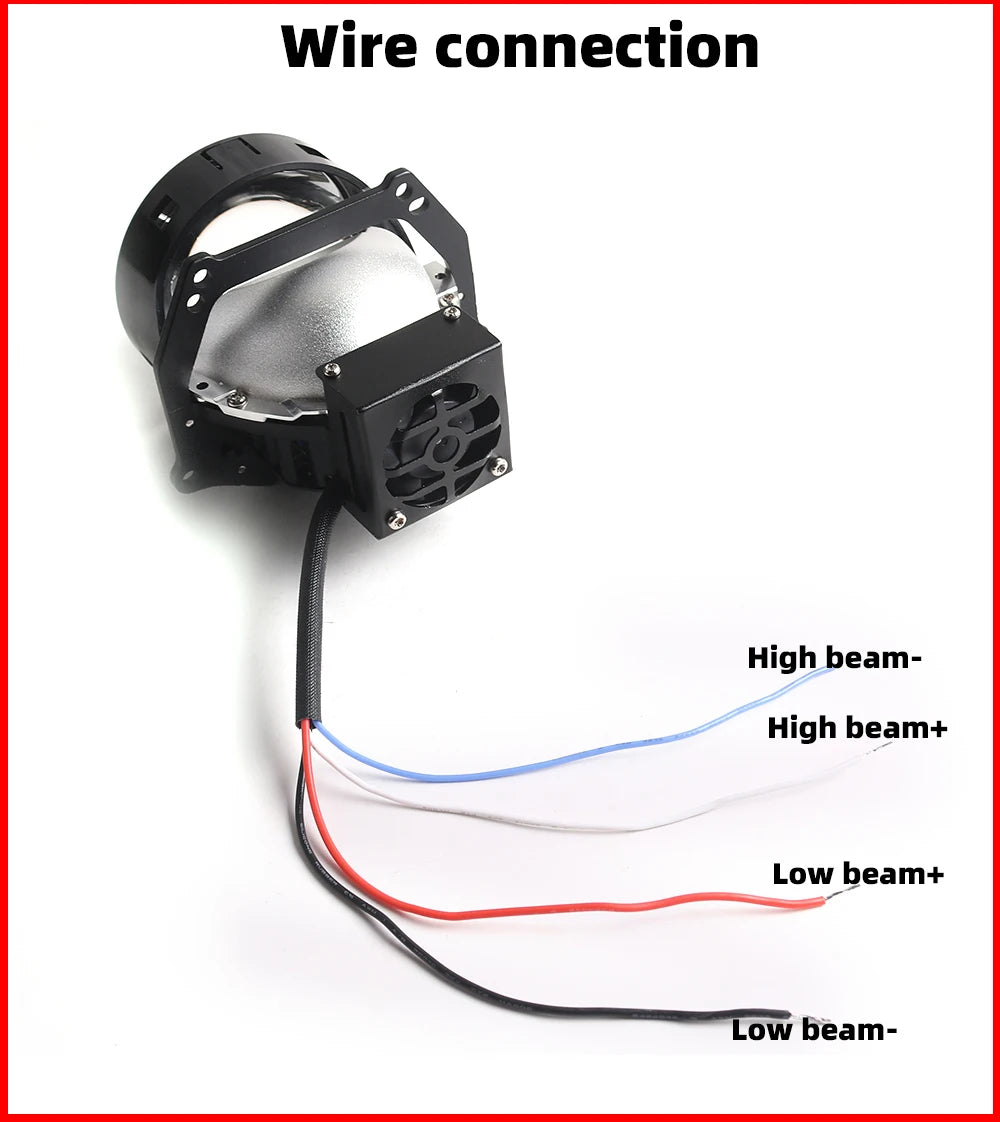 SANVI 110W F50 3.0 Bi LED Lenses with LED Angel Eyes Shrouds for Headlights Hella G5 3R Projector LHD RHD Car Light Retrofit
