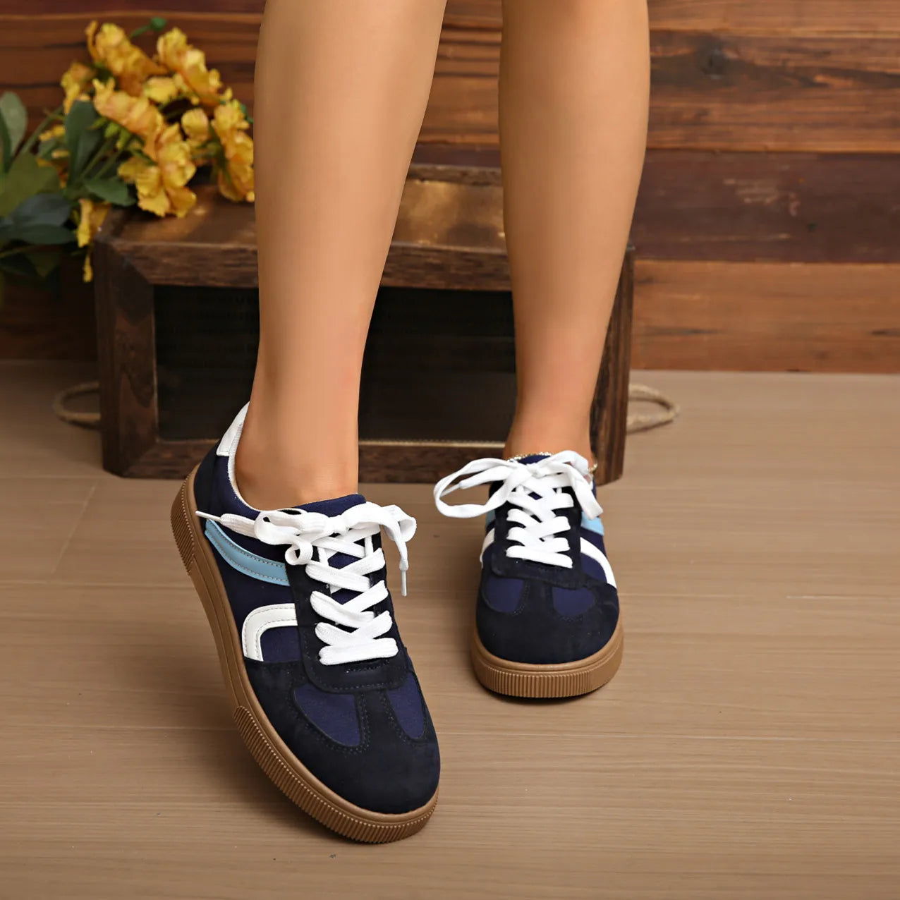 Women's Flat Bottom Sports Shoes Hot Sale Mixed Colors Spring Autumn New Style Sneakers Casual Leisure Student Flats Rubber Sole