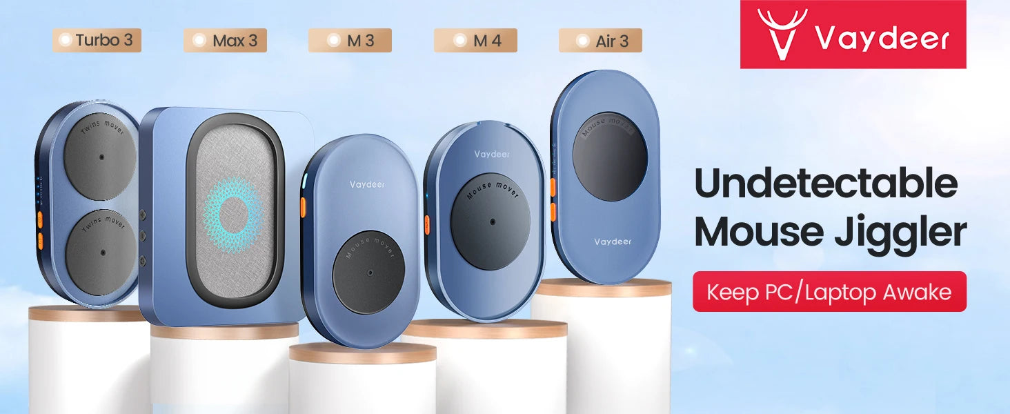 Vaydeer Undetectable Mouse Mover, Mouse Jiggler Device with ON/Off Switch, Driver-Free Shaker Wiggler Mouse Movement Simulation