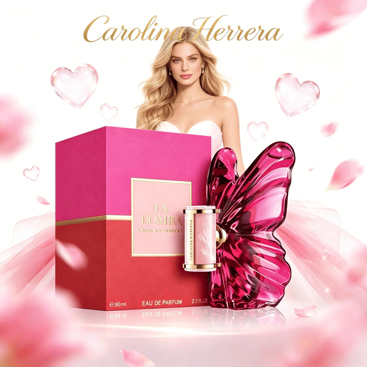 Carolina Herrera La EDP 80ML Women Floral Fruity Perfume Butterfly Design Womens Perfume Original