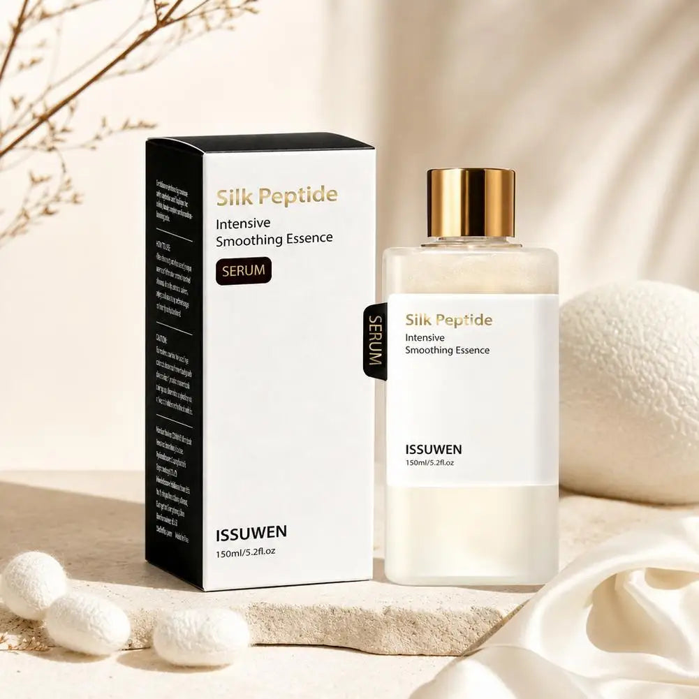 150ml Silk Peptide Intensive Smoothing Essence Fine Line Reduction Refreshing Hydrating Serum Korean Brand Collagen Face Care