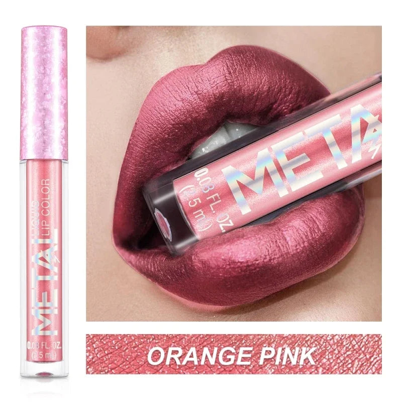Matte Liquid Lipstick Waterproof Long Lasting 24 Hours Non-Stick Cup Shimmer Glitter Lip Gloss Women Lip Tint Makeup Cosmetics