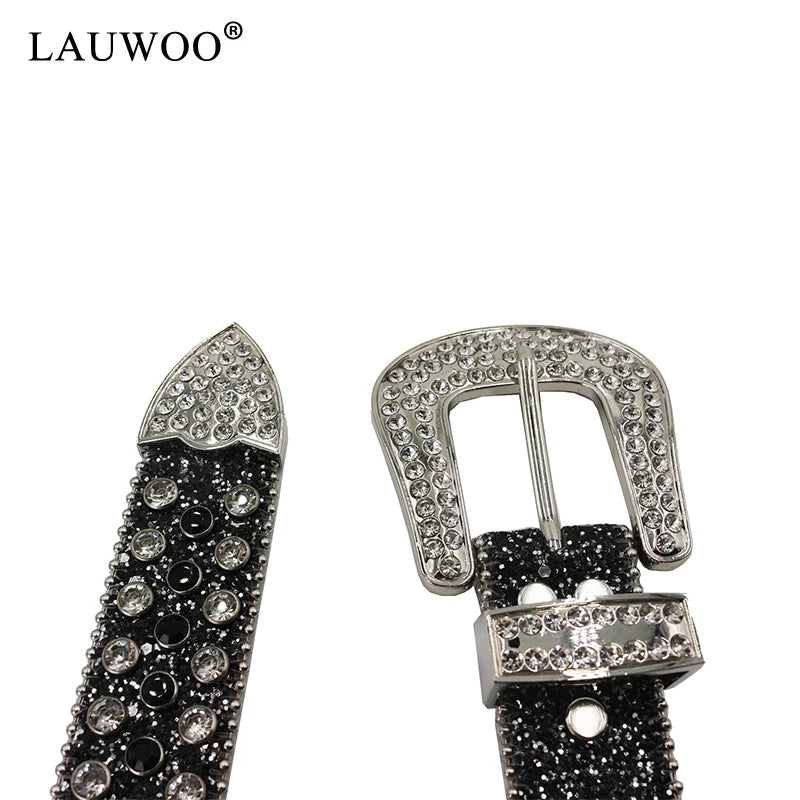 for Rhinestone Belts Women PU Leather Strap Y2K Girls Fashion Belt for Jeans Men For rhinestone Belts Western Cowboy