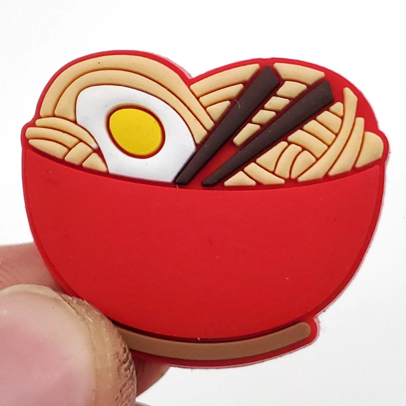 Cute Kawaii Food Shoes Charms Set Cartoon Burger Pizza Boba Shoe Accessories, PVC Clog Decorations for Sandals, Party Gifts