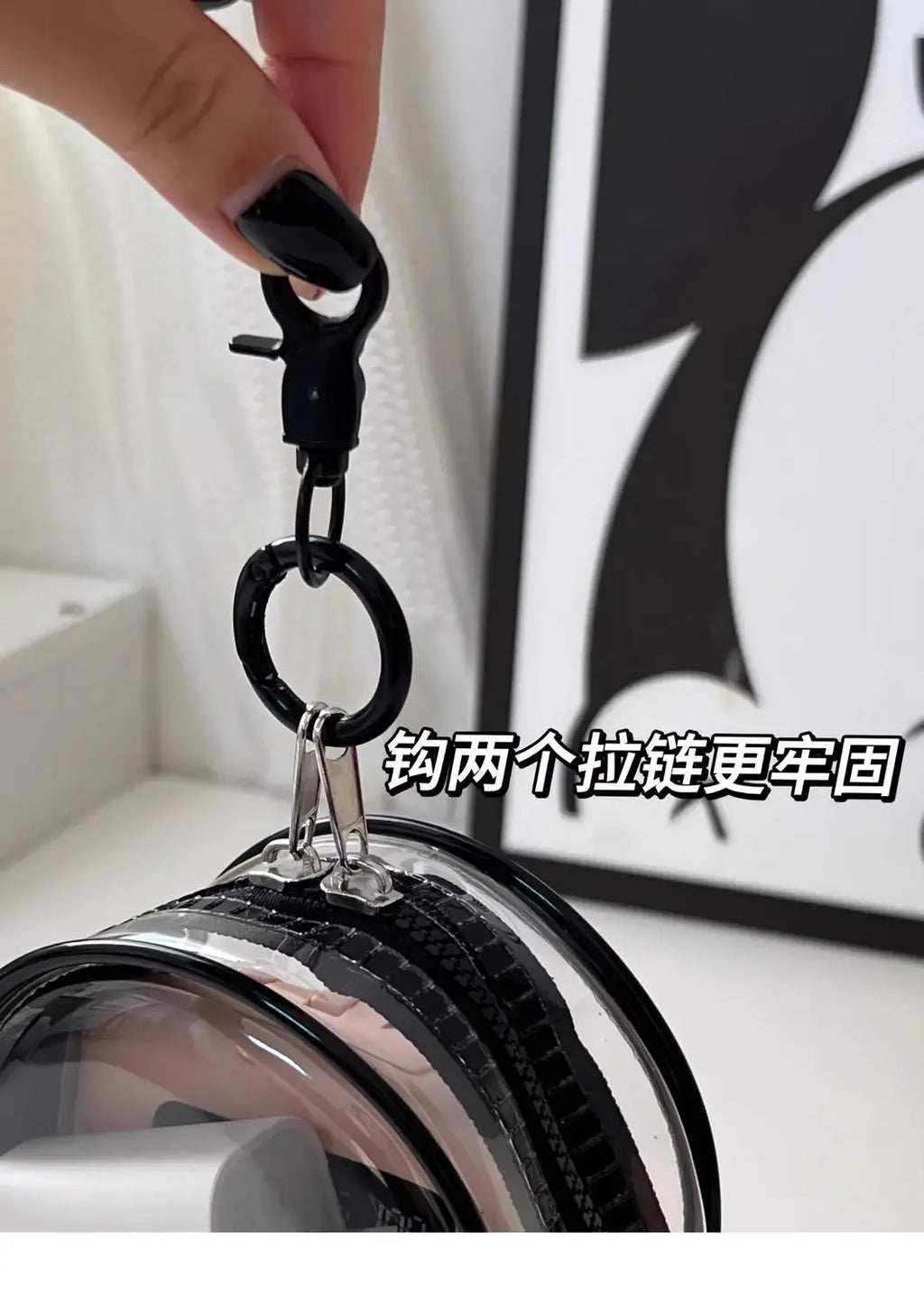 2PCS Portable Mini Transparent Zipper Storage Bag, Compact Multifunctional Storage Bag,For Holiday Gift Giving