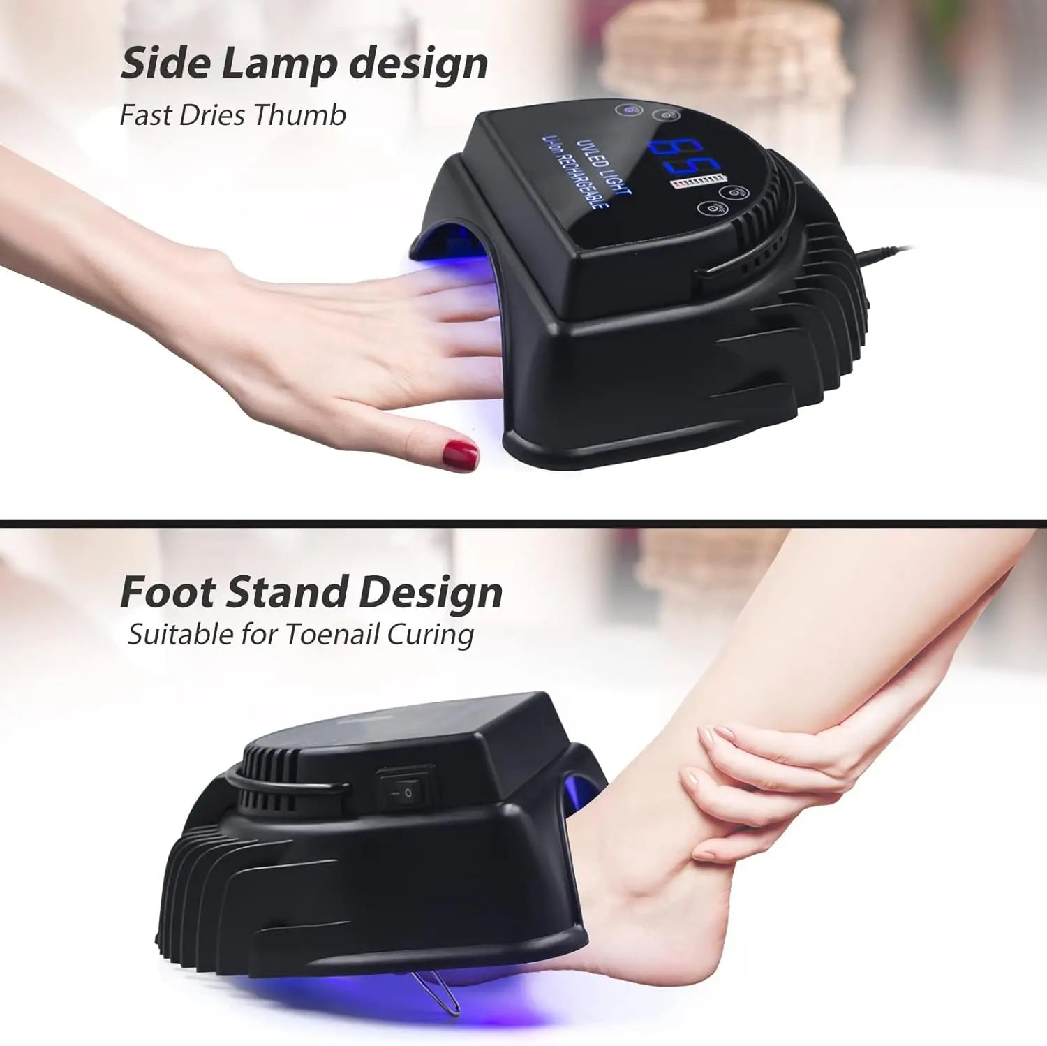 64W Rechargeable UV LED Nail Lamp Gel Polish Drying for Manicure with Automatic Sensor Cordless Nail Dryer Equipment and Tools