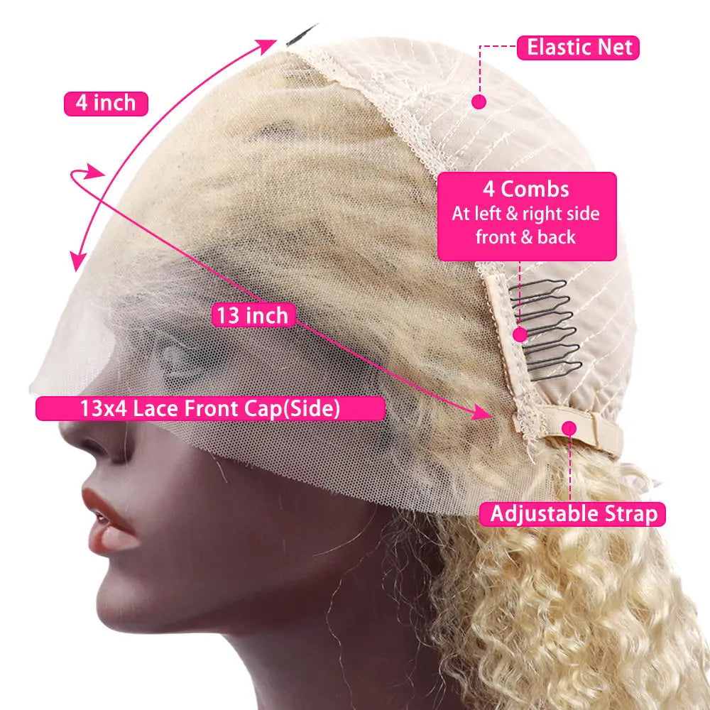 200 Density 613 Blonde Straight Human Hair Wigs Preplucked Prebleached 46 Inch 13x4 13x6 Blonde HD Transparent Lace Frontal Wigs