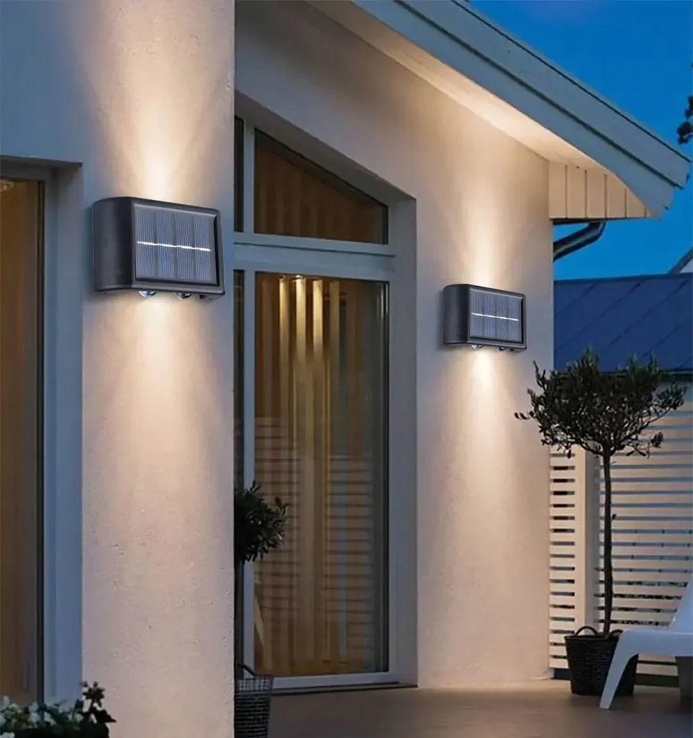 Solar LED Light Outdoor Solar Lighting Lamp Streetlights Exterior Decoration Garland Waterproof Solar Garden Light  Wall Light